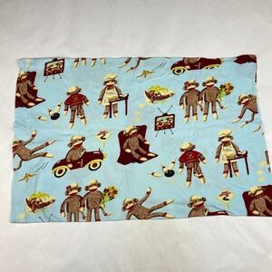 Nick & Nora Flannel Monkey Sock Pillowcase